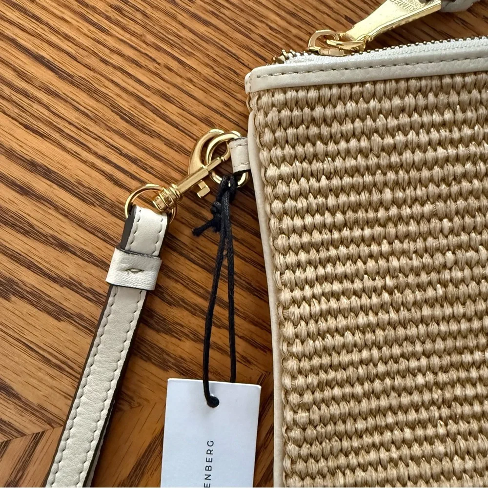AIMEE KESTENBERG Midtown Wristlet Pouch Natural Raffia